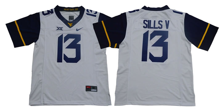 West Virginia Mountaineers 13 David Sills V White Nike College Football Jersey,We sell and wholesale West Virginia Mountaineers 13 David Sills V White Nike College Football Jersey on line form chian!